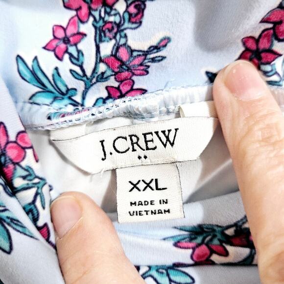 J.Crew Scalloped Light Blue Floral Active Skort. Size XXL - Picture 7 of 8